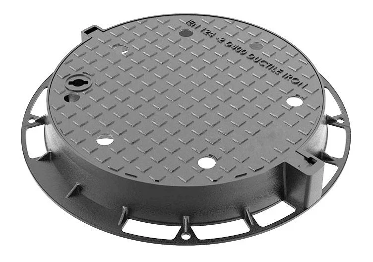 Capac ventilat din fonta D.600 EN-124 D400 42 kg cu gauri (627x785x100 mm) MR TR 2