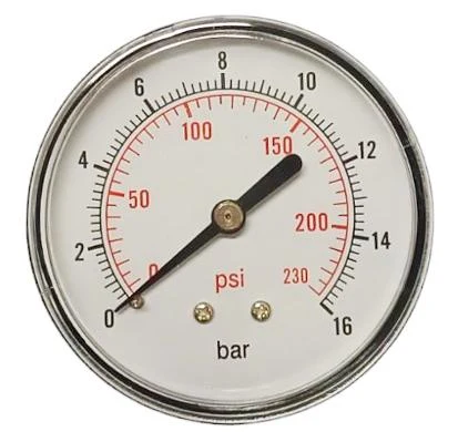 Manometru 16 bar D. 1/4" FE axial D. 63 cadru din plastic, uscat  ITALTECNICA