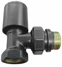 Robinet calorifer coltar Tur D. 1/2" FI/FE (negru mat) M13001-9-BS  GK 2