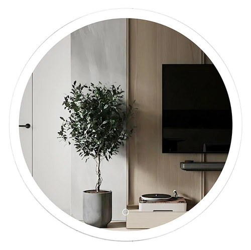 Oglinda pentru baie LED 2700/4000/6000K (rotunda cu janta) 60 x 60 cm IP44  UNIPLAST