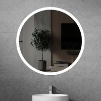 Oglinda pentru baie LED 2700/4000/6000K (rotunda cu janta) 60 x 60 cm IP44  UNIPLAST 3