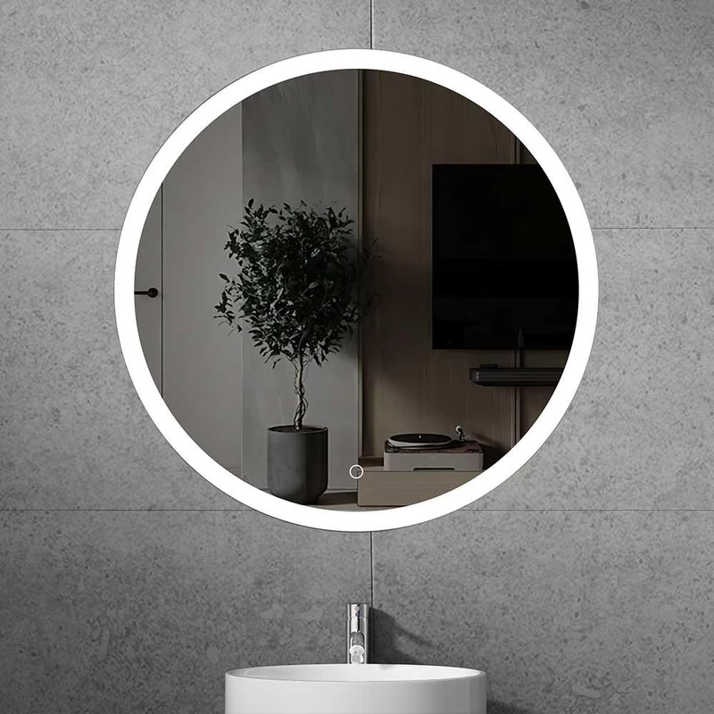 Oglinda pentru baie LED 2700/4000/6000K (rotunda cu janta) 60 x 60 cm IP44  UNIPLAST 3