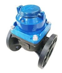 Contor de apa pentru irigare D. 50 TW-P PN10 cu flanse plastic, L=195 mm (4 gauri)  TECNIDRO