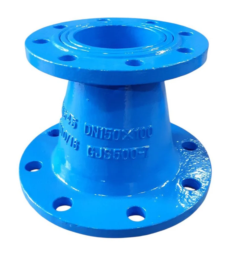 Reductie fonta cu flanse D.150 x 100 PN10/16 L=200 mm (8 gauri)  BLUCAST 2
