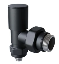 Robinet calorifer coltar Tur PEX D. 1/2" FE x 16 (negru mat)  GK