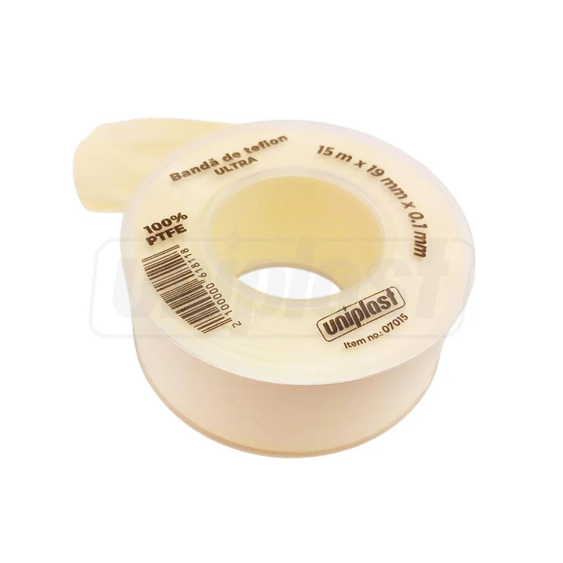 Banda teflon 19 mm x 15 m x 0.1  (galbena) ULTRA  UNIPLAST 3