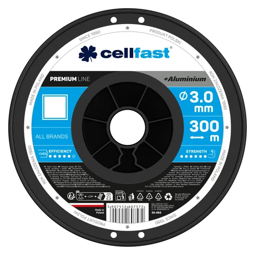 Fir motocoasa patrata PREMIUM 3.0 mm (300 m) CELLFAST