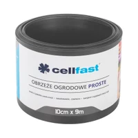 Бордюр садовый газонный 10 см x 9 м гладкий (графит) 30-241  CELLFAST