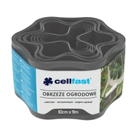 Бордюр садовый газонный 10 см x 9 м рифленый (графит) 30-051  CELLFAST