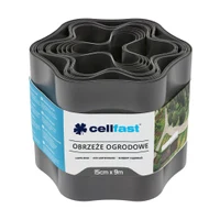 Бордюр садовый газонный 15 см x 9 м рифленый (графит) 30-052  CELLFAST