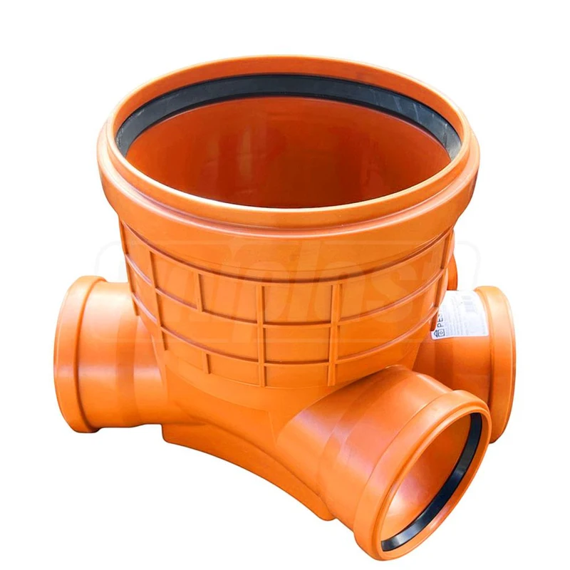 Baza camin de inspectie PP D.315x160 H=394 mm (3 intrare / 1 iesire) (portocaliu)  PESTAN 2