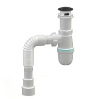 Sifon lavoar tip "butelie" Click-Clack D. 1.1/4" x 32/40/50 cu furtun, L max=600 mm Т0515  SOLOPLAST