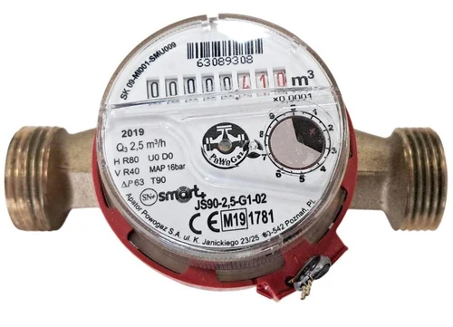 Contor D. 15 JS 90 2.5-02 pentru apa calda (fara set piulite)  APATOR