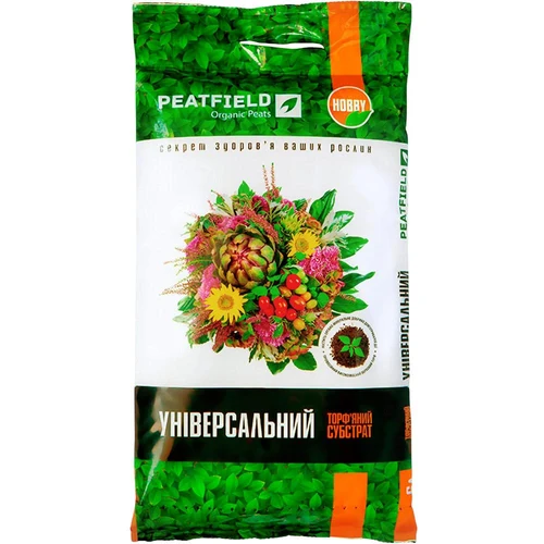 Торфяной субстрат Универсальный 6 л  HOBBY TL   PEATFIELD