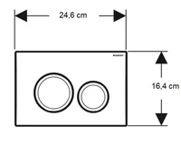 Кнопка смыва двойная  DELTA  20 (хром)  GEBERIT 2