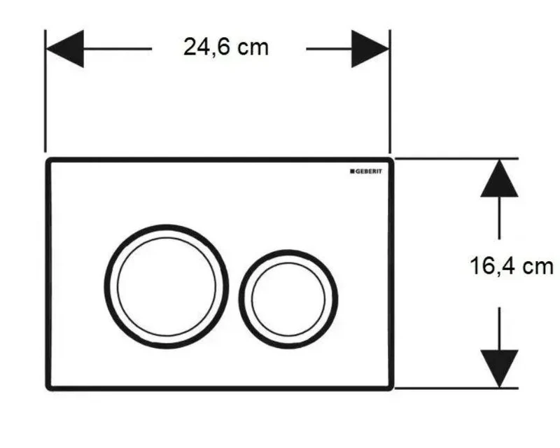 Кнопка смыва двойная  DELTA  20 (хром)  GEBERIT 2