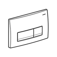 Кнопка смыва двойная  DELTA  50 (черный)  GEBERIT 2