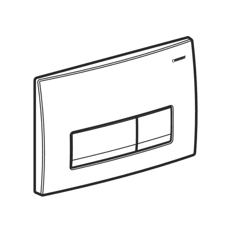 Кнопка смыва двойная  DELTA  50 (черный)  GEBERIT 2