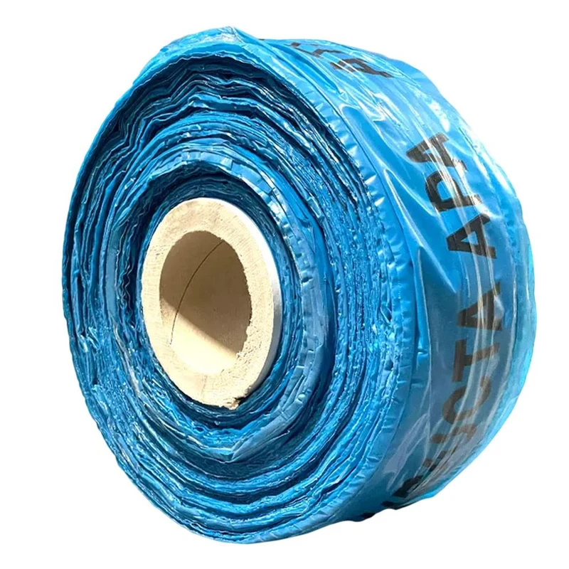 Banda cu fir inox (panglica semnalizare) "APA" L=250 m (H=100 mm, 04 fir) albastra VR 3