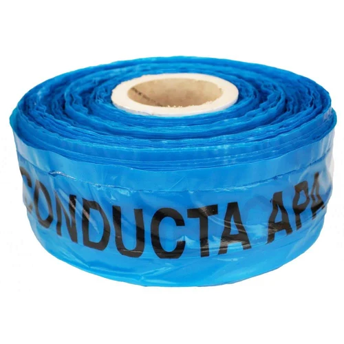 Banda cu fir inox (panglica semnalizare) "APA" L=250 m (H=100 mm, 04 fir) albastra VR