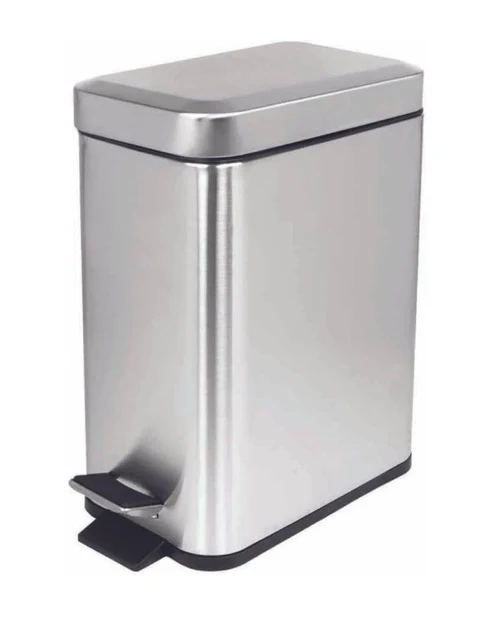 Cos de gunoi cu pedala WC 5 L, crom (argintie) FIVE POUBELLE  (47244)