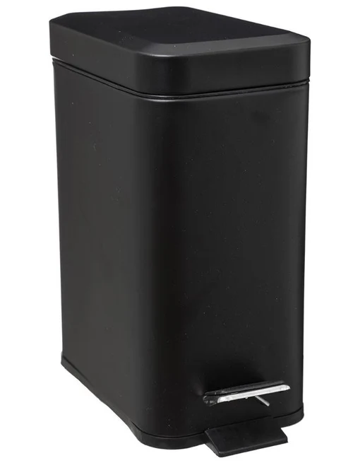 Cos de gunoi cu pedala WC 5 L, crom (neagra) FIVE POUBELLE  (50314)