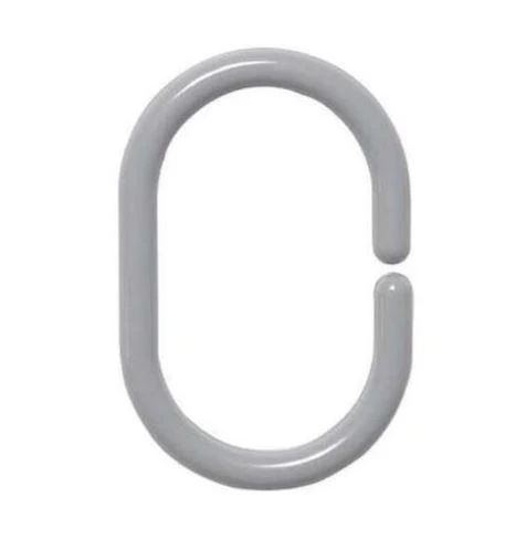Inele pentru perdea  (gri) 12buc. 6x4cm TENDANCE  PP (43641)