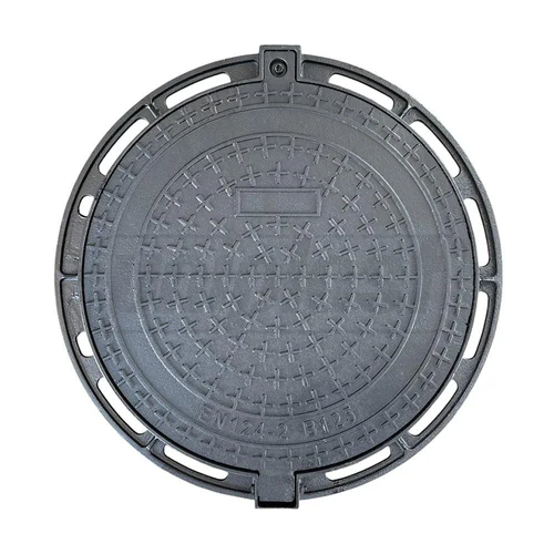 Capac din fonta D.600 EN-124 B125 24.5 kg cu surub  (586x700x45 mm)  EL
