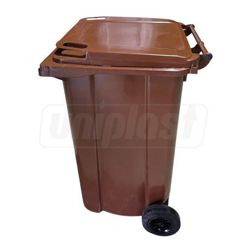 Cos pentru transportarea deseurilor  240 L pe roti (maro) HE