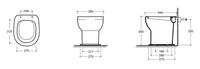WC Dacinii (alb) cu scaun moale (MS), clasa 1/2  KERAMIN 5