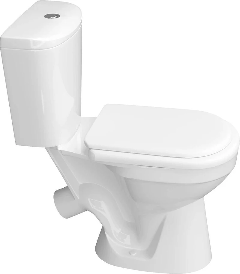 WC compact Lago (alb) cu scaun dur (JS), clasa 1, cu capac si set de fixare  KERAMIN 2