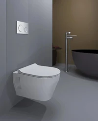 WC suspendat Bari (alb) cu scaun Slim cu microlift, clasa 1  KERAMIN 2