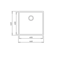 Мойка кухонная гранит SQUARE 40.40 TG  40 x 40 см  (белый)  TEKA 4
