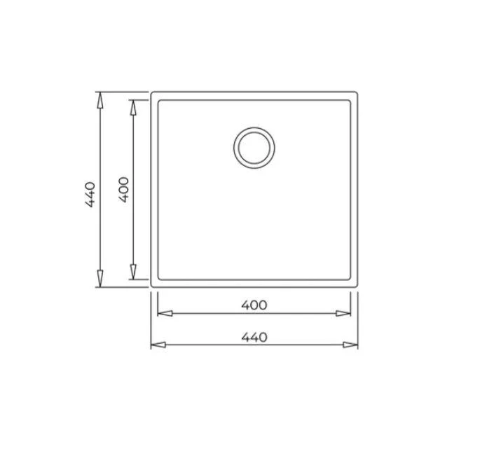 Мойка кухонная гранит SQUARE 40.40 TG  40 x 40 см  (белый)  TEKA 4