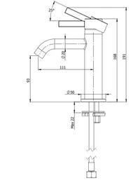 Baterie pentru lavoar METRICA  (negru-mat) Art.MC12NO  REMER 2
