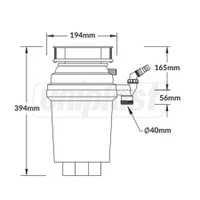Tocator resturi alimentare Perfect Grind 1.07 L WDU-3ASEU-POL  MCALPINE 4