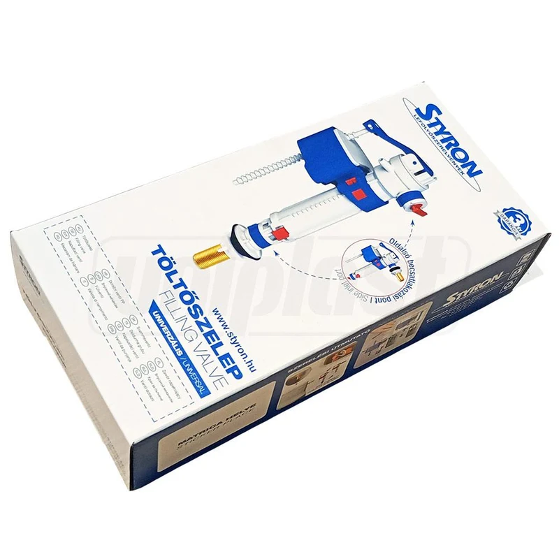 Mecanism de umplere pentru rezervor WC, cu plutitor, universal, compatibil cu alimentare inferioară sau laterală, racord plastic 1/2", STYRON STY-708-M-D 3