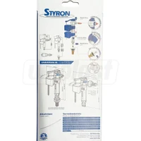 Mecanism de umplere pentru rezervor WC, cu plutitor, pentru alimentare inferioară, racord 1/2" cu filet din alamă, STYRON STY-708-R-D 5