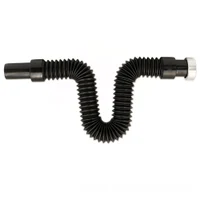 Furtun flexibil cu piulita din metal D. 1.1/4" x 32 mm (neagra) 1000NEROCR  GOPLAST 2