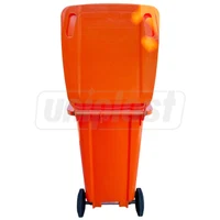 Cos pentru transportarea deseurilor  120 L pe roti (portocaliu) HE 3