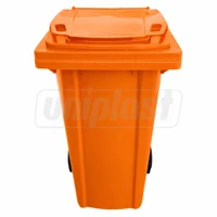 Cos pentru transportarea deseurilor  120 L pe roti (portocaliu) HE
