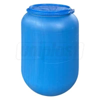 Бидон 210 л трехслойный оснащённая крышкой-хомутом (синий) H=1.00 м/W=0.55 м  LITOLAN
