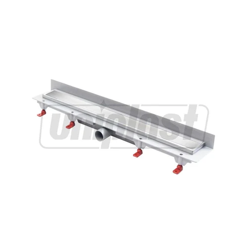Rigola de dus cu montaj in perete, set 750 x 60 mm D. 40 x 90° KLASIK mat  CHUDEJ