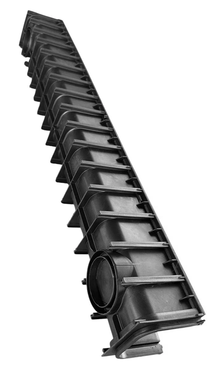 Canal canalizare fara grila PP 100x100x1000 mm (cu iesire verticala D.110x75)  SAB 3