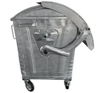 Cos pentru transportarea deseurilor 1100 L galvanizat pe roti (1.2 mm) (dezasamblat) GC 2