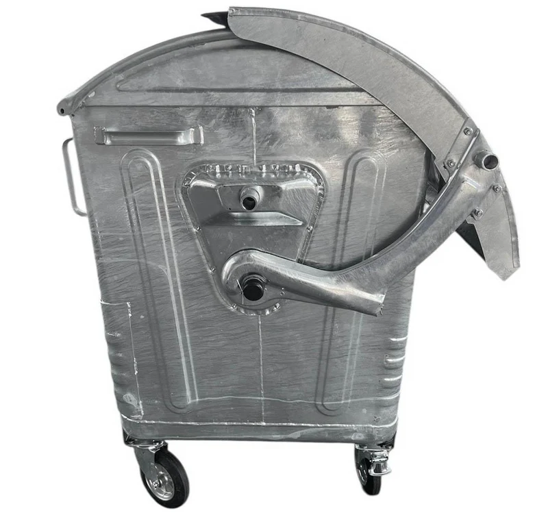 Cos pentru transportarea deseurilor 1100 L galvanizat pe roti (1.2 mm) (dezasamblat) GC 2