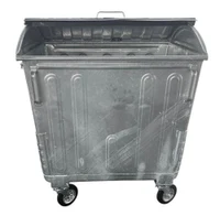 Cos pentru transportarea deseurilor 1100 L galvanizat pe roti (1.2 mm) (dezasamblat) GC 3