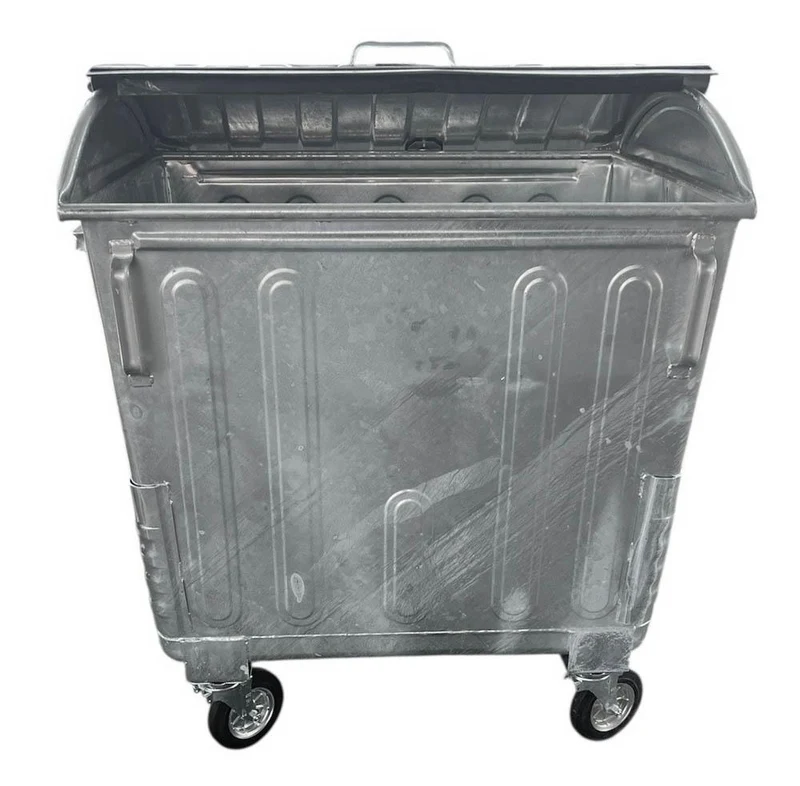 Cos pentru transportarea deseurilor 1100 L galvanizat pe roti (1.2 mm) (dezasamblat) GC 3