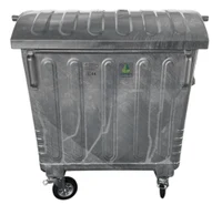 Cos pentru transportarea deseurilor 1100 L galvanizat pe roti (1.2 mm) (dezasamblat) GC 4
