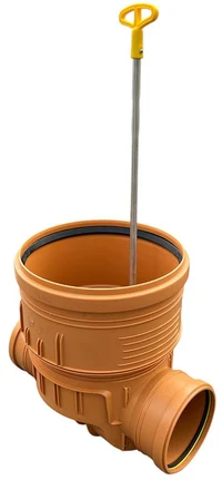 Baza camin de inspectie PP D.400/200 cu supapă de retur (1 intrare/1 iesire) K40P20ZB  KARMAT 2